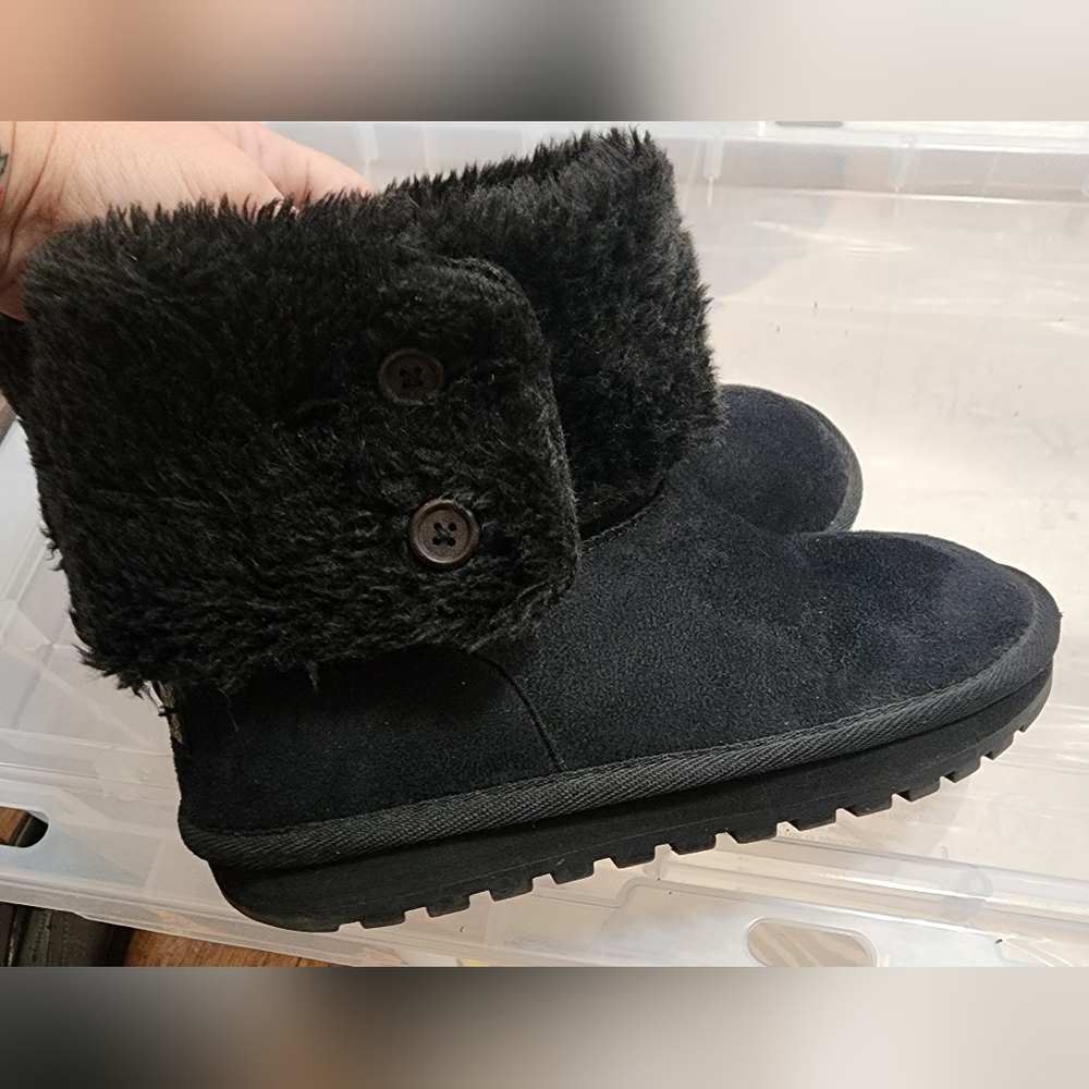 Skechers Black Faux Fur Winter Boots